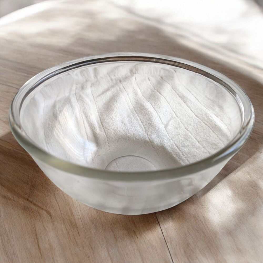 Unbranded Clear Glass Medium Mixing Bowl 8.5” Dia 4" Depth Salad Cake Baking